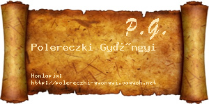 Polereczki Gyöngyi névjegykártya