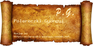 Polereczki Gyöngyi névjegykártya