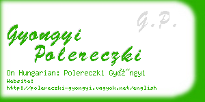 gyongyi polereczki business card